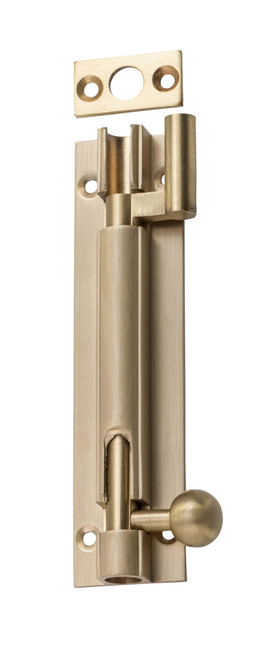 Tradco Offset Barrel Bolt - 100 x 25mm - Satin Brass