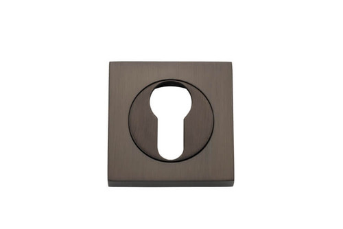 Iver Square Euro Cylinder Escutcheon - 52 x 52mm - Signature Brass (Pair)