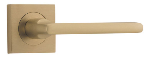 Iver Baltimore Lever Door Handle - Square Rosette - 52 x 52mm - Brushed Brass