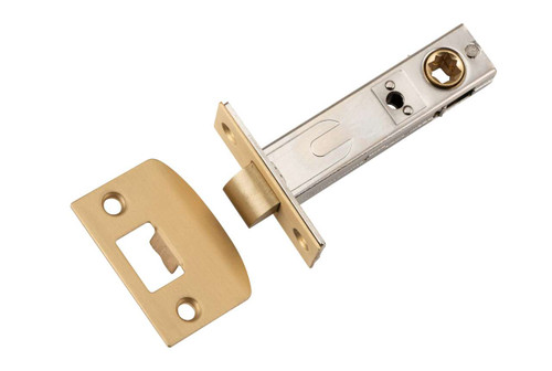 Tradco Premium Split Cam Tubular Latch - 70mm Backset - Satin Brass