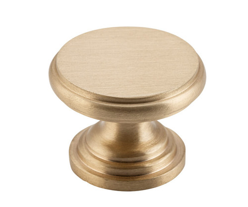 Tradco Flat Cabinet Knob - 32mm - Satin Brass