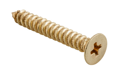 Tradco Phillips Countersunk Wood Screws - Pack of 50 - 32mm x 10 Gauge - Satin Brass