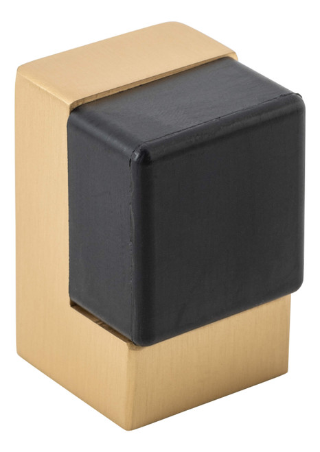 Iver Square Concealed Fix Floor Mounted Door Stop - 50 x 32mm - Brushed Brass