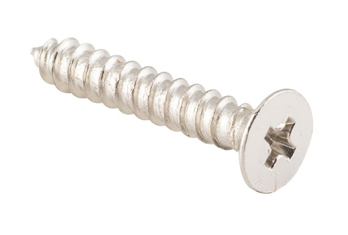 Tradco Phillips Countersunk Stainless Steel Wood Screws - Pack of 50 - 25mm x 8 Gauge - Polished Nickel