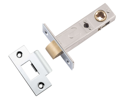 Iver Split Cam Tubular Latch with 'T' Striker - 60mm Backset - Chrome