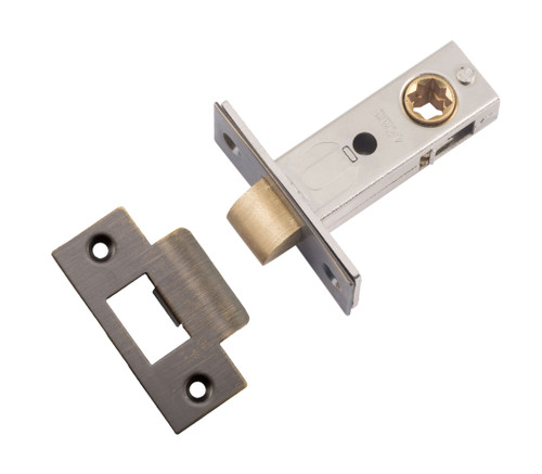 Iver Split Cam Tubular Latch with 'T' Striker - 45mm Backset - Signature Brass