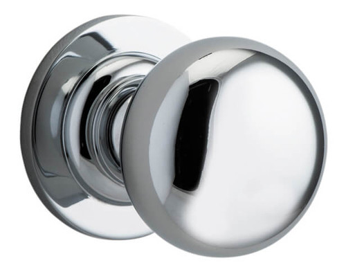 Iver Cambridge Door Knob - Round Rosette - 58mm - Chrome