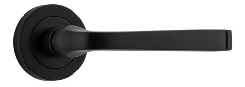 Iver Annecy Lever Door Handle - Round Rosette - 52mm - Matte Black