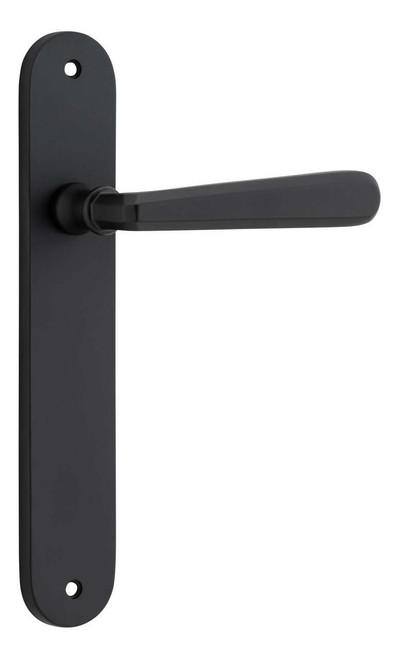 Iver Copenhagen Lever Door Handle - Oval Plate - 240 x 40mm - Matte Black