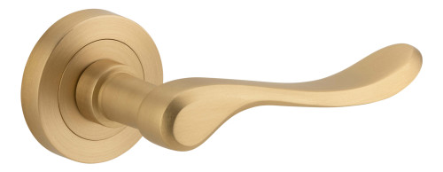 Iver Stirling Lever Door Handle - Round Rosette - 52mm - Brushed Brass