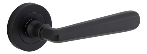 Iver Copenhagen Lever Door Handle - Round Rosette - 52mm - Matte Black