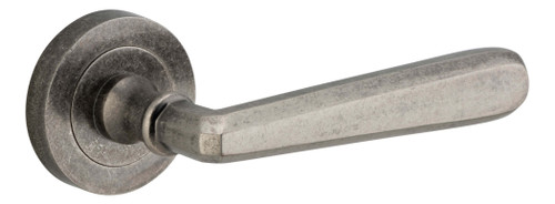Iver Copenhagen Lever Door Handle - Round Rosette - 52mm - Distressed Nickel