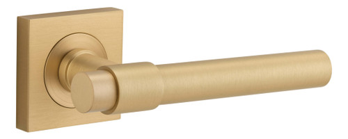 Iver Helsinki Lever Door Handle - Square Rosette - 52 x 52mm - Brushed Brass Iver Helsinki Lever Door Handle - Square Rosette - 52 x 52mm - Brushed Brass