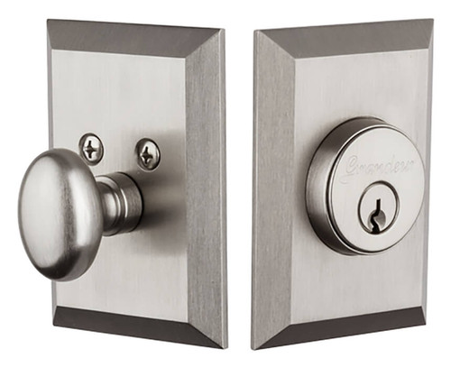 Grandeur Fifth Avenue Deadbolt - 89 x 64mm - Satin Nickel