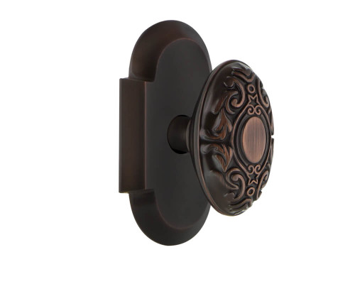 Nostalgic Oval Victorian Door Knob - Cottage Plate - 102 x 64mm - Timeless Bronze