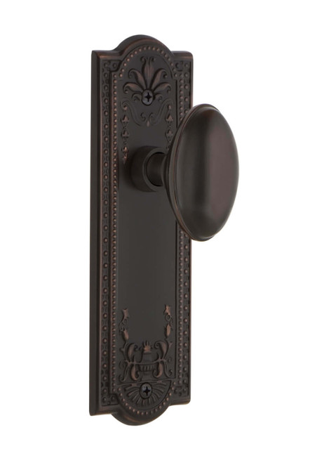 Nostalgic Classical Revival Homestead Door Knob - Meadows Plate - 200 x 67mm - Timeless Bronze