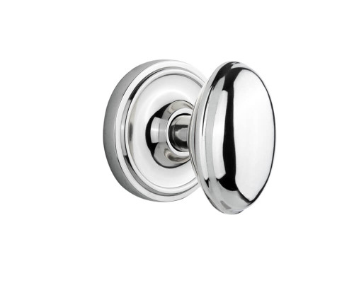 Nostalgic Bungalow Homestead Door Knob - Classic Rosette - 64mm - Bright Chrome