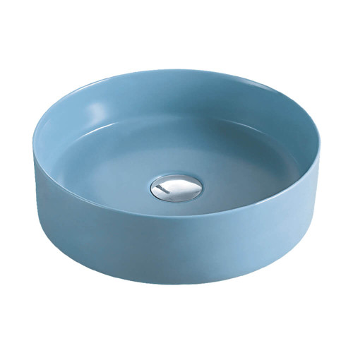 Fienza Reba Above Counter Bathroom Basin - 360 x 120 x 360mm - Matte Blue