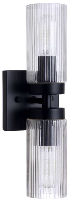 Lighting Inspirations Chester Indoor Wall Light - 2 Light - Matte Black