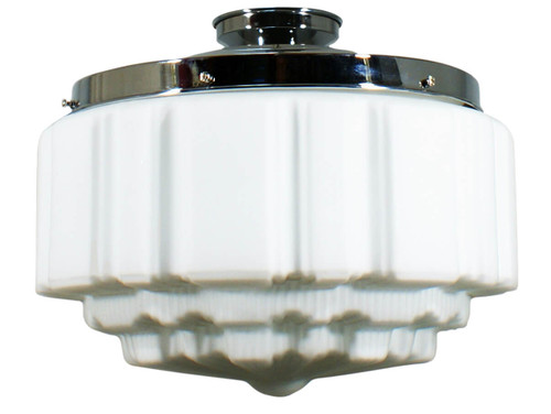Lode Lighting DIY Batten Fix Light - 14" St Kilda Glass - 290 x 360mm - Chrome