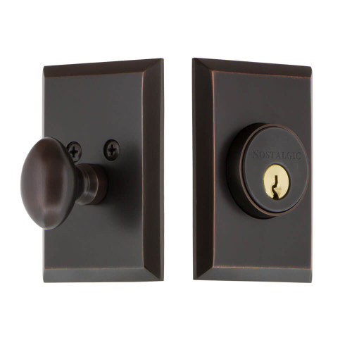 Nostalgic Streamline New York Deadbolt - 89 x 64mm - Timeless Bronze