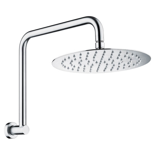 Fienza Kaya Gooseneck Waterfall Shower Head - Wall Mounted - Chrome