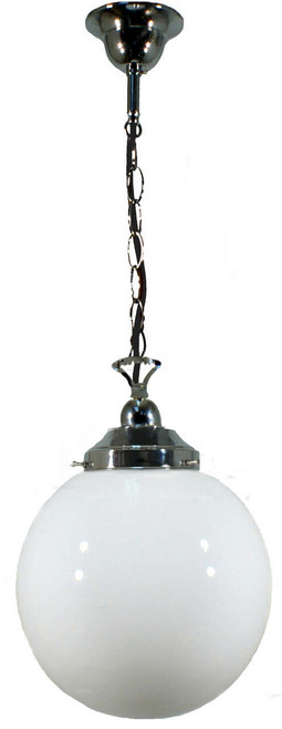 Lighting Inspirations Chain Pendant Light - Sphere Glass - 250mm - Chrome
