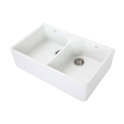 1901 Double Butler Sink - 800 x 500 x 220mm - Gloss White