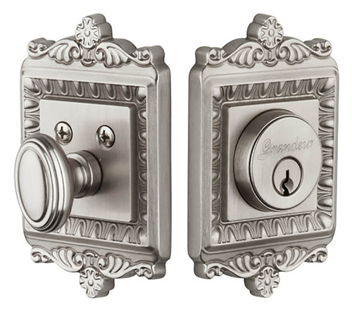 Grandeur Windsor Deadbolt - 108 x 67mm - Satin Nickel