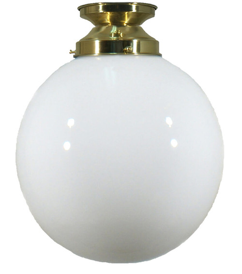 Lode Lighting DIY Batten Fix Light - 10" Sphere Glass - 280 x 250mm - Polished Brass