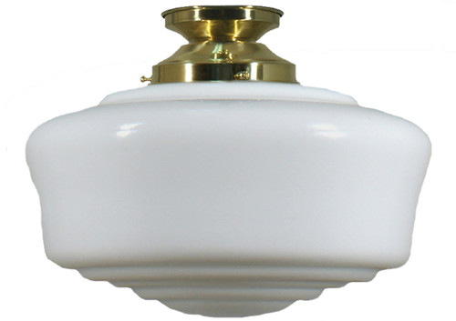 Lighting Inspirations DIY Batten Fix Light - Moulins Glass - 210 x 300mm - Polished Brass
