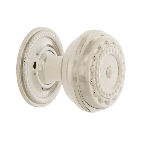 Nostalgic Heritage Meadows Cabinet Knob with Backplate - 35mm - Polished Nickel