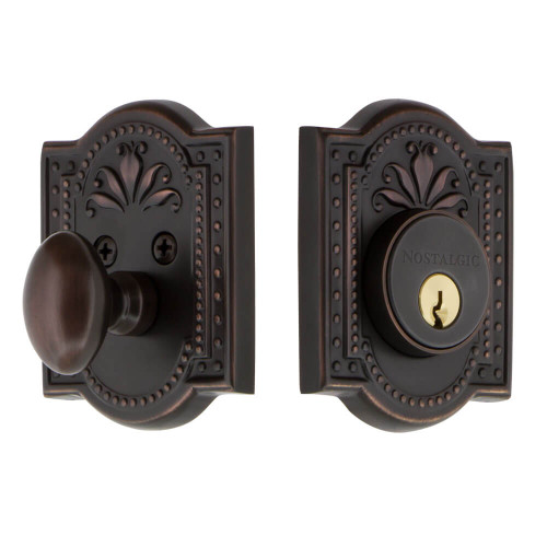 Nostalgic Como Meadows Deadbolt - 86 x 64mm - Timeless Bronze