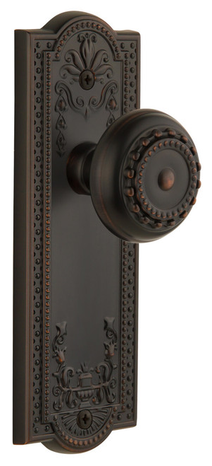 Grandeur Parthenon Door Knob - Parthenon Plate - 199 x 67mm - Timeless Bronze