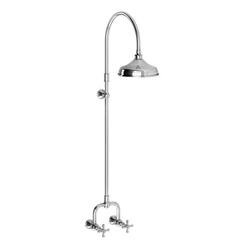 Phoenix Nostalgia Exposed Gooseneck Shower Tap - 204mm Rose - Chrome