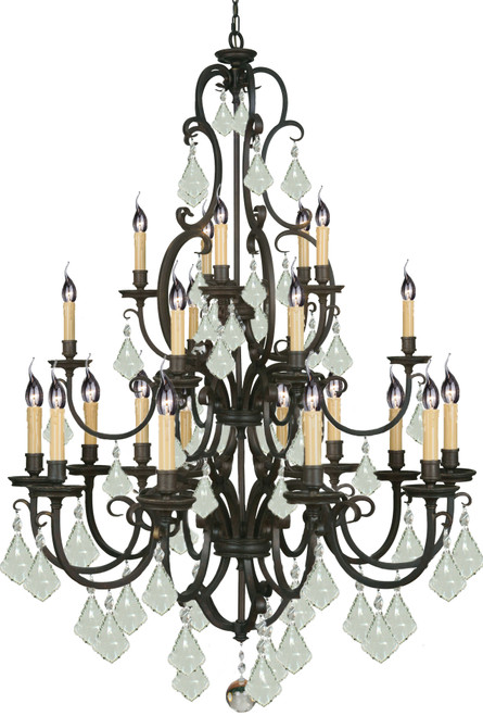 Lighting Inspirations Louis 15th Chandelier Pendant Light - 24 Arm - 1396mm - Bronze