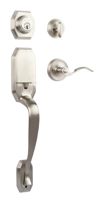 N2Lok Garrone Entry Door Handleset - Satin Nickel