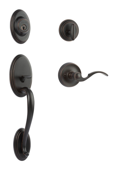 N2Lok Somme Entry Door Handleset - Venetian Bronze