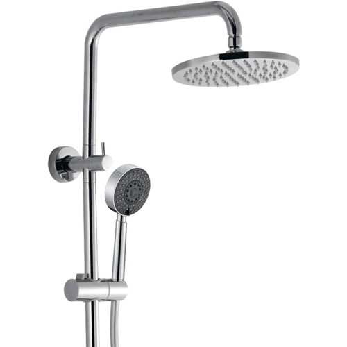 Fienza Isabella Twin Shower Rail Tap with Waterfall Head - 200mm Rose - Chrome