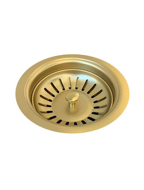 Meir Basket Waste with Stopper - 90mm - Brushed Bronze Gold