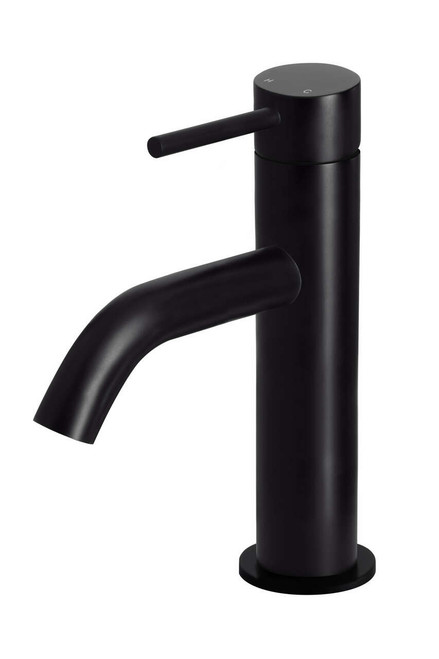 Meir Piccola Small Basin Mixer Tap - Fixed Spout - Matte Black