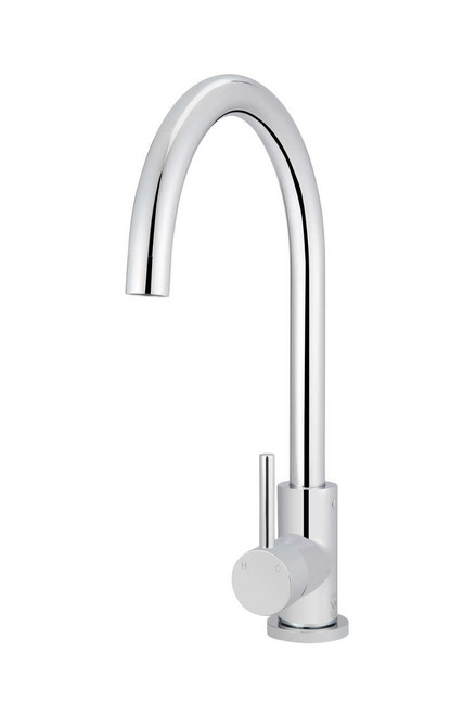 Meir Gooseneck Kitchen Mixer Tap - Swivel Spout - Chrome