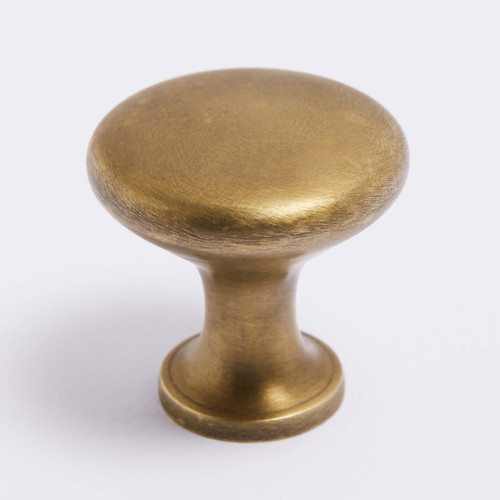 Hepburn Ascot Cabinet Knob - Acid Washed Brass