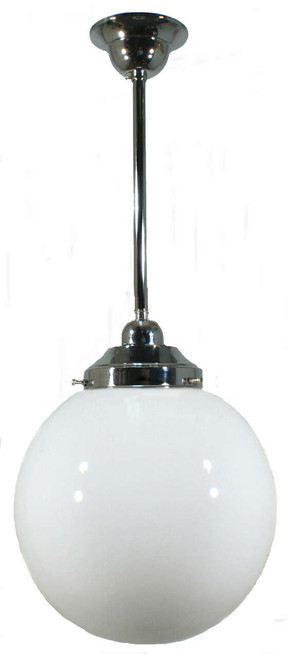 Lode Lighting Rod Pendant Light - Sphere Glass - 250mm - Chrome