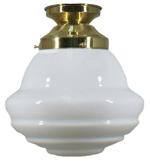Lode Lighting DIY Batten Fix Light - 9" Parkville Glass - 210 x 230mm - Polished Brass