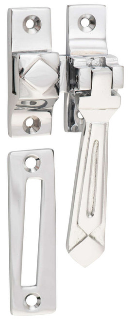 Tradco Art Deco Casement Fastener - 85 x 25mm - Chrome Tradco Art Deco Casement Fastener - 85 x 25mm - Chrome
