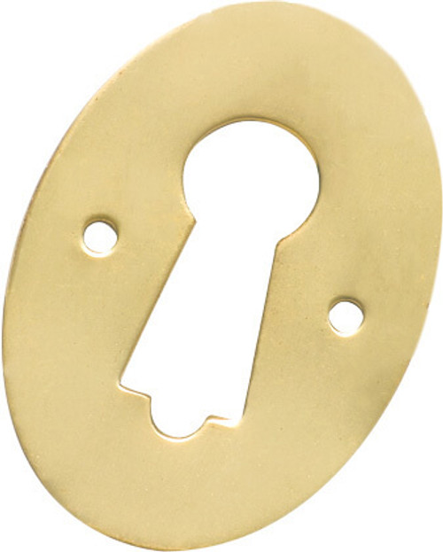 Tradco Escutcheon Keyhole Cover - 44 x 30mm - Polished Brass