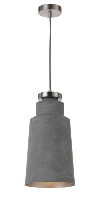 Telbix Fredi Cord Pendant Light - Medium - 200mm - Grey & Nickel