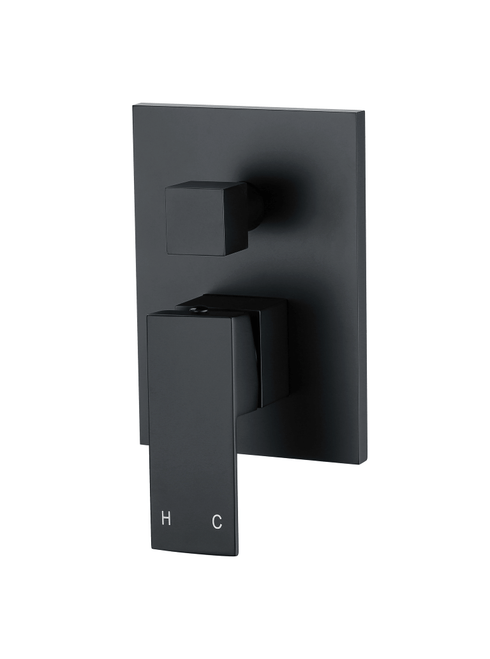 Meir Square Wall Mixer & Diverter - Matte Black