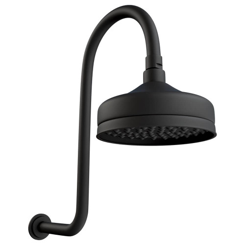 Fienza Modern Vintage Lillian Waterfall Shower Head - 208mm Rose - Matte Black Fienza Modern Vintage Lillian Waterfall Shower Head - 208mm Rose - Matte Black